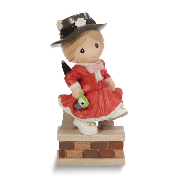Precious Moments Disney Showcase I'M OVER THE ROOFTOPS FOR YOU Mary Poppins Figurine