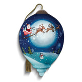Neqwa Art Twas Christmas Night by Joanne Cave Hand-painted Glass Ornament