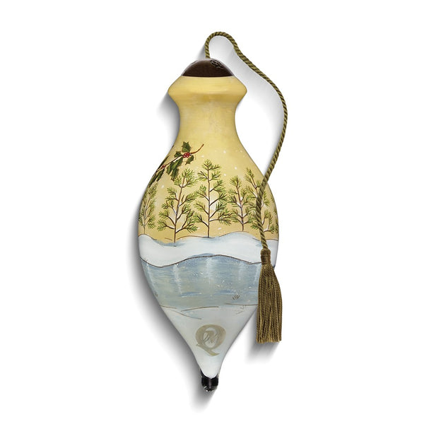 Neqwa Art There's Snow One Like You by Tricia Harrison Hand-painted Glass Ornament