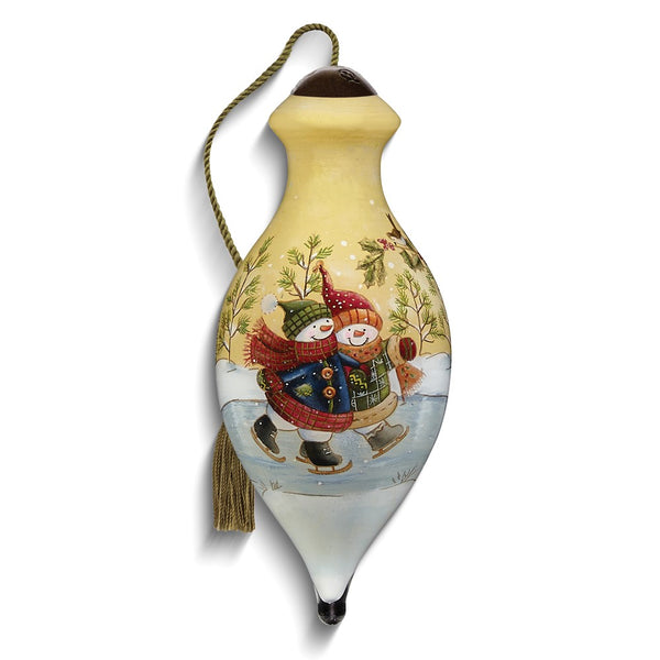 Neqwa Art There's Snow One Like You by Tricia Harrison Hand-painted Glass Ornament