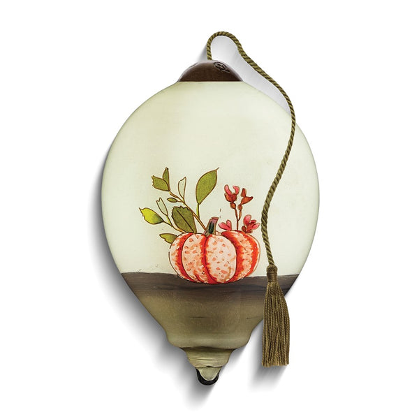 Neqwa Art Live Simple, Remain Grateful by Suzanne Nicoll Hand-painted Glass Ornament