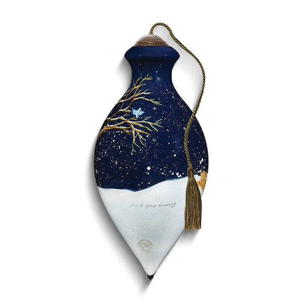 Neqwa Art Come All Ye Faithful by Sandi Gore Evans Hand-painted Glass Ornament