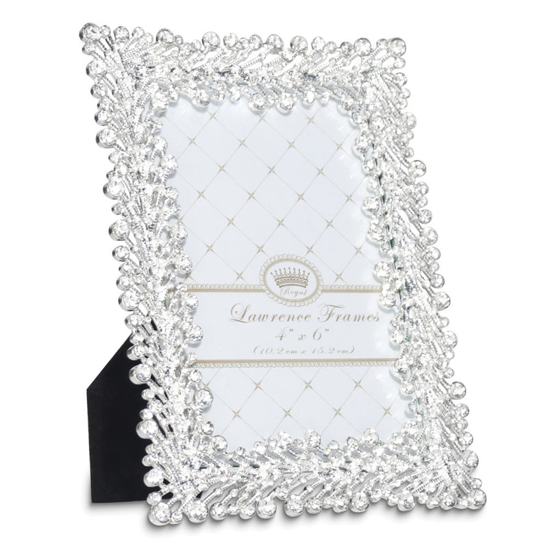 Jasmond Silver-tone Crystal 4x6 Photo Frame