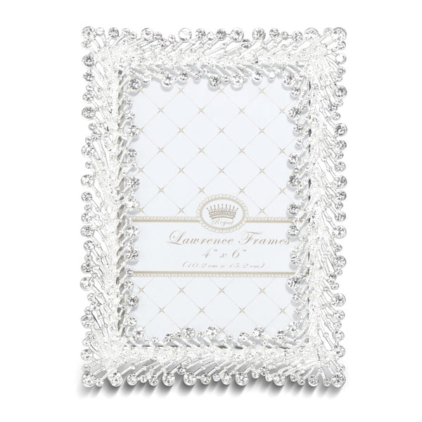 Jasmond Silver-tone Crystal 4x6 Photo Frame