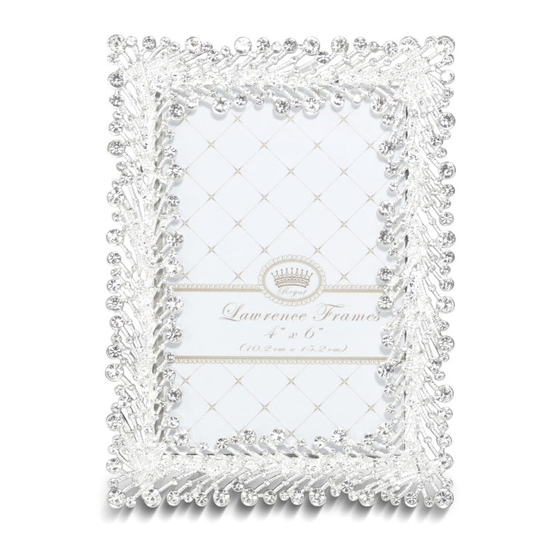 Jasmond Silver-tone Crystal 4x6 Photo Frame