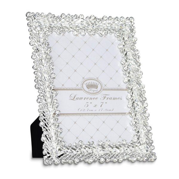 Jasmond Silver-tone Crystal 5x7 Photo Frame
