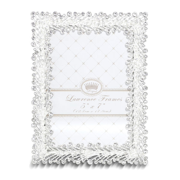 Jasmond Silver-tone Crystal 5x7 Photo Frame