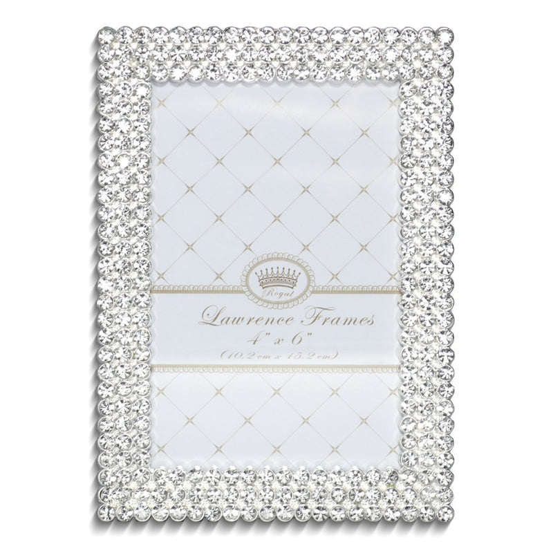 Juliet Silver-tone Crystal 4x6 Photo Frame