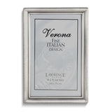 Pewter Brushed and Beaded 4x6 Photo Frame