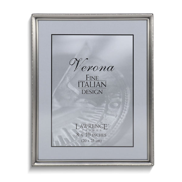 Pewter Brushed and Beaded 8x10 Photo Frame