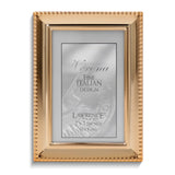 Gold-tone Polished Beaded 2x3 Photo Frame