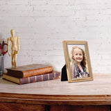 Gold-tone Polished Beaded 3x5 Photo Frame