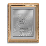 Gold-tone Polished Beaded 4x5 Photo Frame