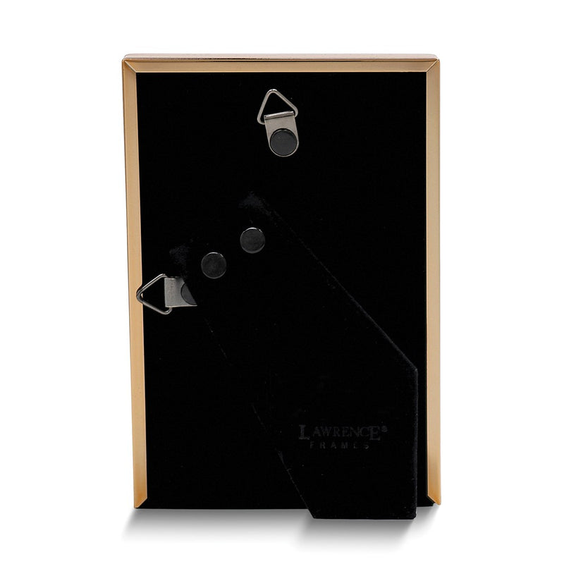 Gold-tone Polished Beaded 4x6 Photo Frame