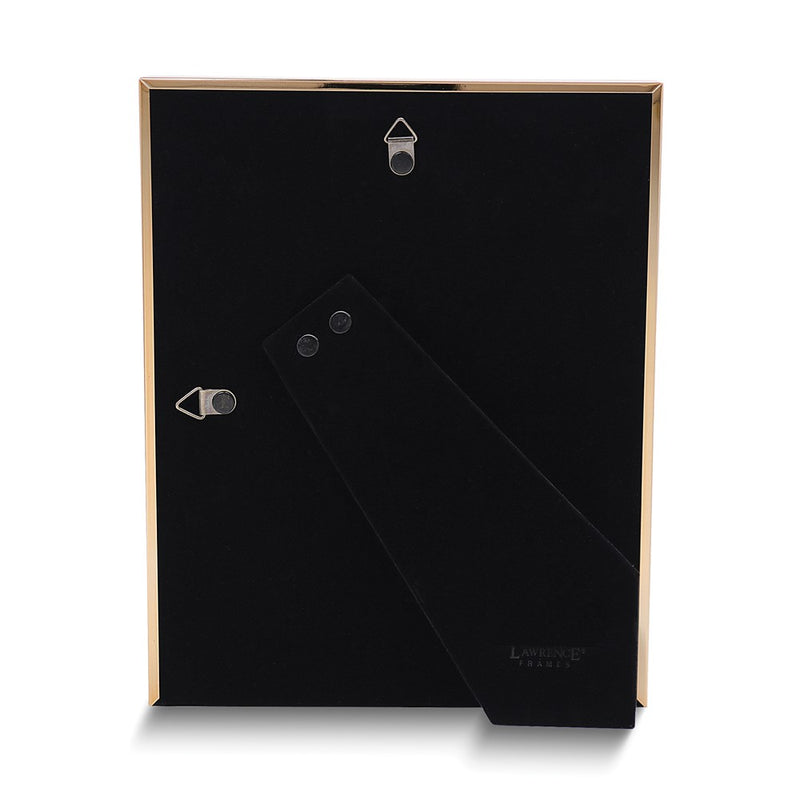 Gold-tone Polished Beaded 5x7 Photo Frame