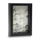 Tribeca Deep Set Black Wood Grain 4x6 Photo Frame