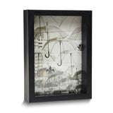 Tribeca Deep Set Black Wood Grain 5x7 Photo Frame