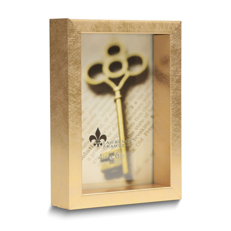 Tribeca Deep Set Gold-tone Satin 4x6 Photo Frame