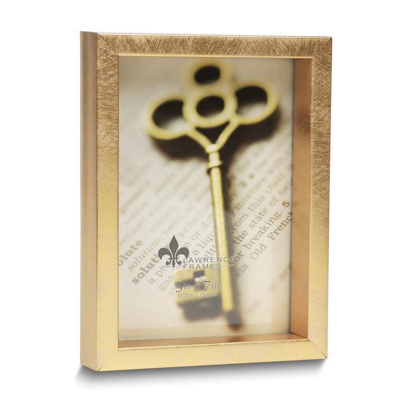 Tribeca Deep Set Gold-tone Satin 5x7 Photo Frame