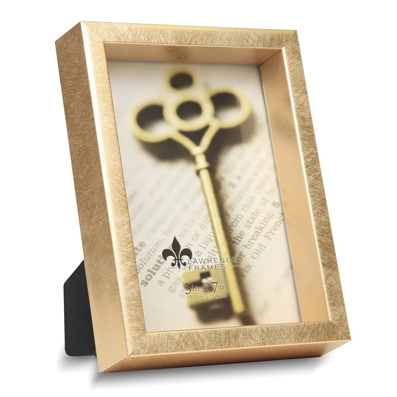 Tribeca Deep Set Gold-tone Satin 5x7 Photo Frame