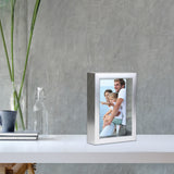 Tribeca Deep Set Silver-tone Satin 4x6 Photo Frame