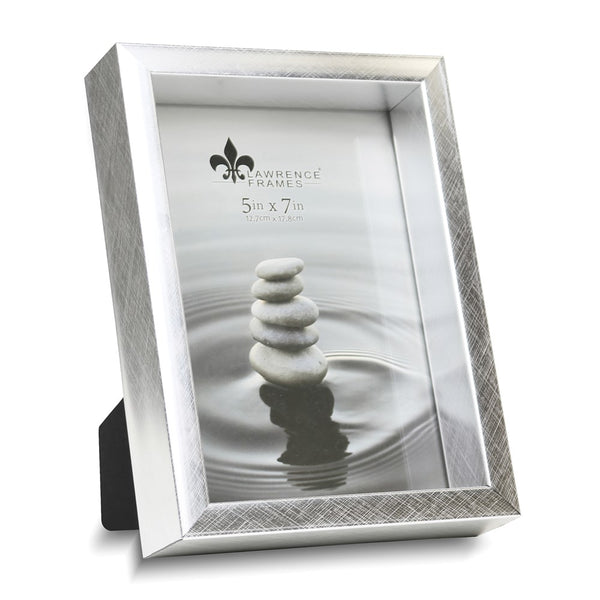 Tribeca Deep Set Silver-tone Satin 5x7 Photo Frame