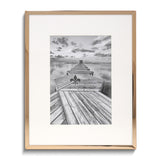 Gold-tone 8x10 Frame with Bevel-cut Mat For 5x7 Photo