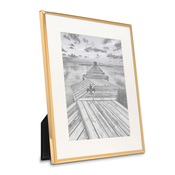 Gold-tone 11x13 Frame with Bevel-cut Mat For 8x10 Photo
