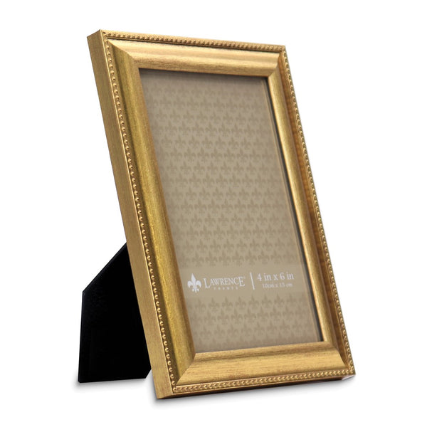 Gold-tone Beaded Edge 4x6 Photo Frame