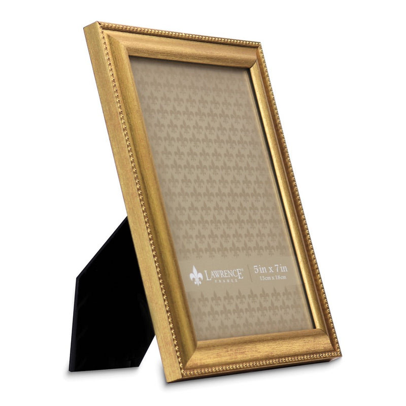 Gold-tone Beaded Edge 5x7 Photo Frame