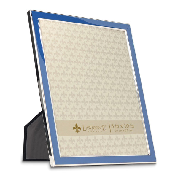 Silver-tone Navy Enamel 8x10 Photo Frame