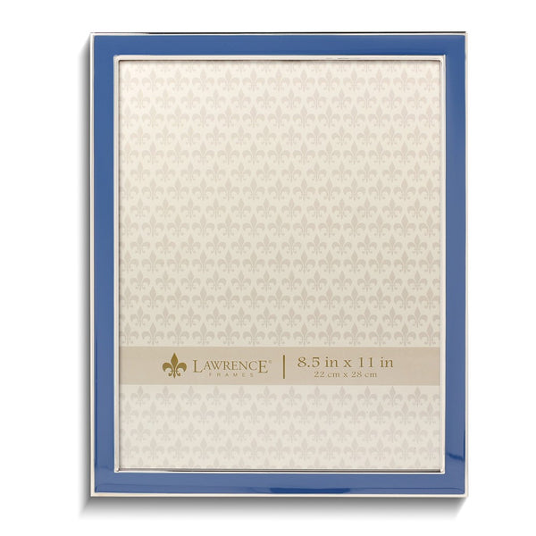 Silver-tone Navy Enamel 8x10 Photo Frame