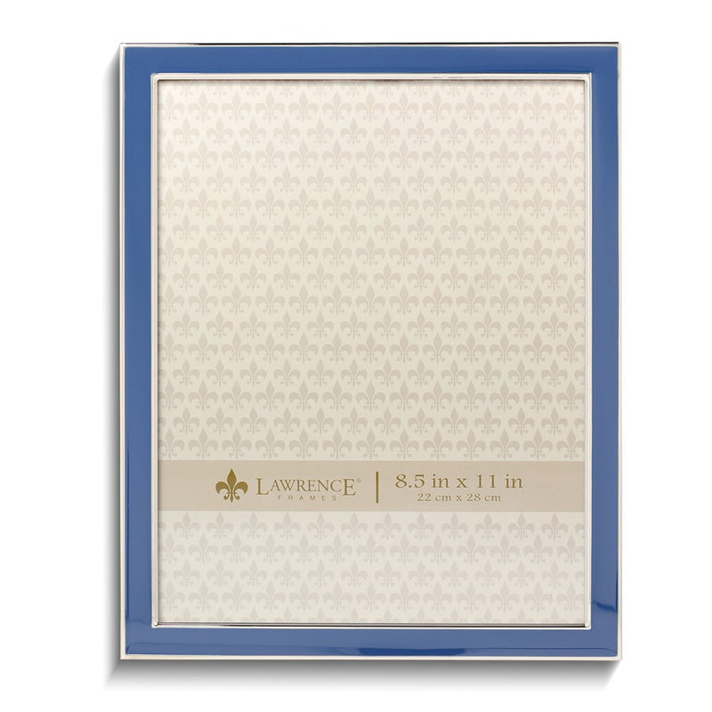 Silver-tone Navy Enamel 8x10 Photo Frame