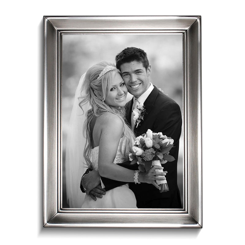 Classic Brushed Pewter 5x7 Photo Frame