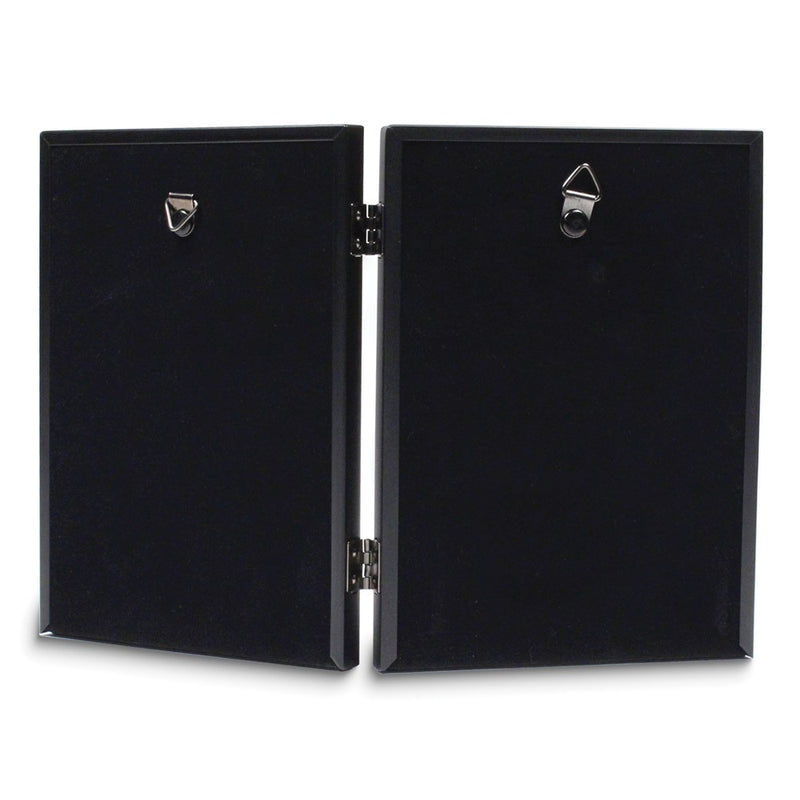 Simply Black Portrait Hinged Metal 5x7 Double Photo Frame