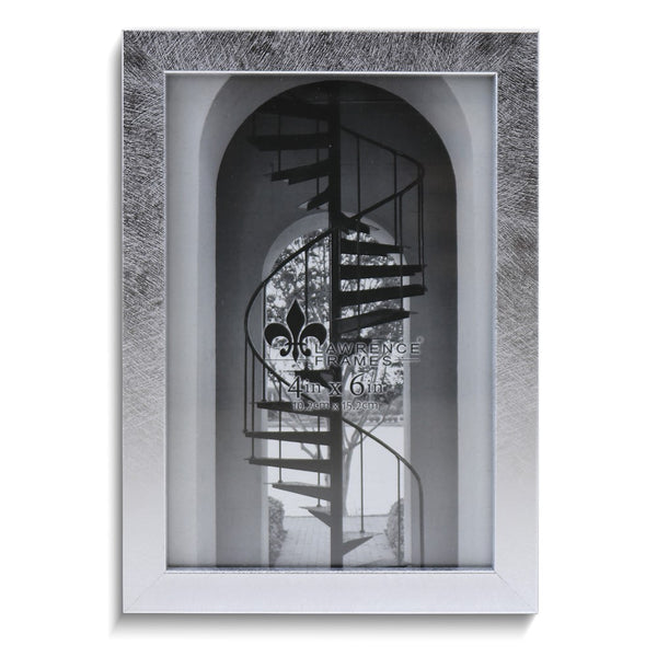 Silver-tone Satin Chloe Contemporary 4x6 Photo Frame