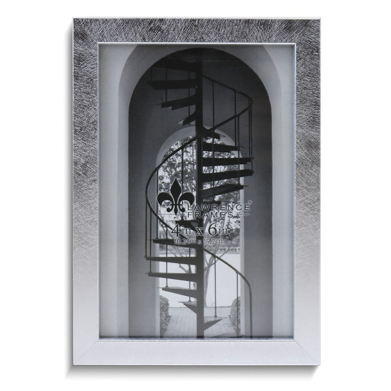 Silver-tone Satin Chloe Contemporary 4x6 Photo Frame