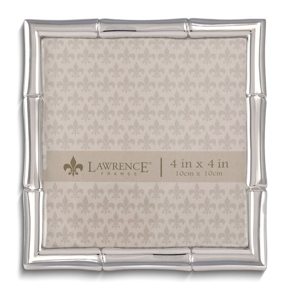 Silver-tone Metal Bamboo 4x4 Photo Frame