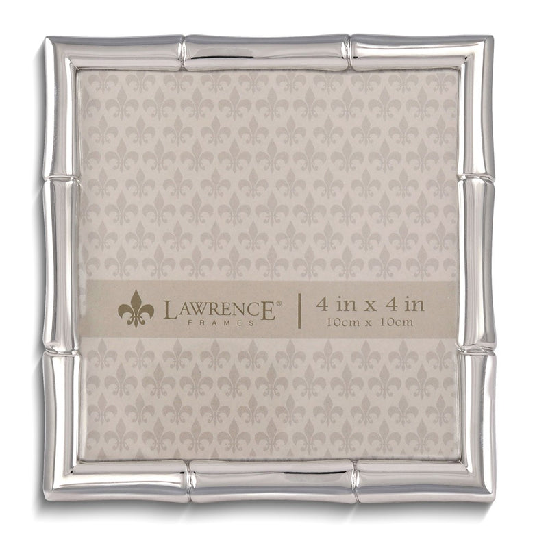 Silver-tone Metal Bamboo 4x4 Photo Frame