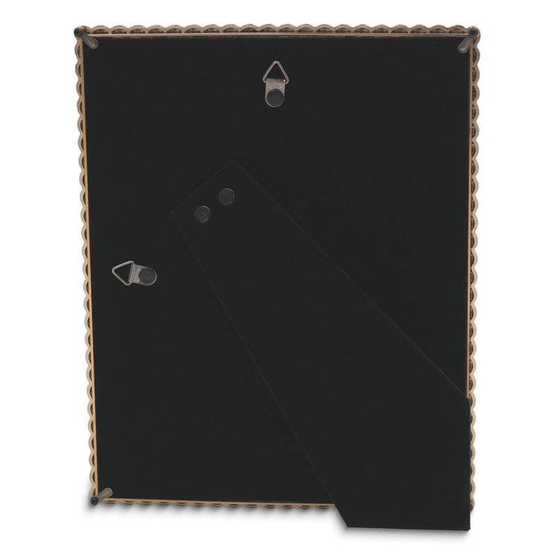 Gold-tone 8x10 Rope Metal Photo Frame with Mat for 5x7 Photo