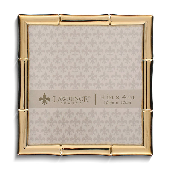 Bamboo Gold-tone 4x4 Metal Photo Frame
