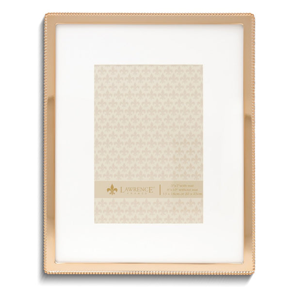 Classic Gold-tone Beaded Edge 8x10 Photo Frame