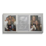 Metro Brushed Silver-tone Triple 5x7 Photo Frame