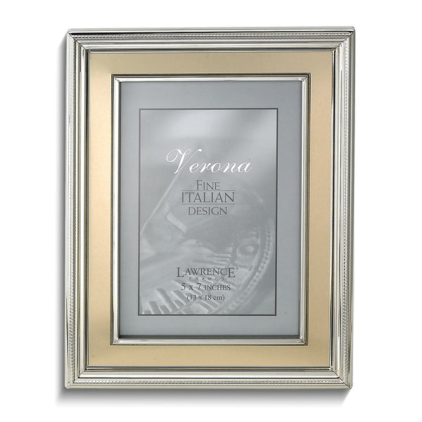 Verona Silver-tone and Gold-tone 5x7 Photo Frame