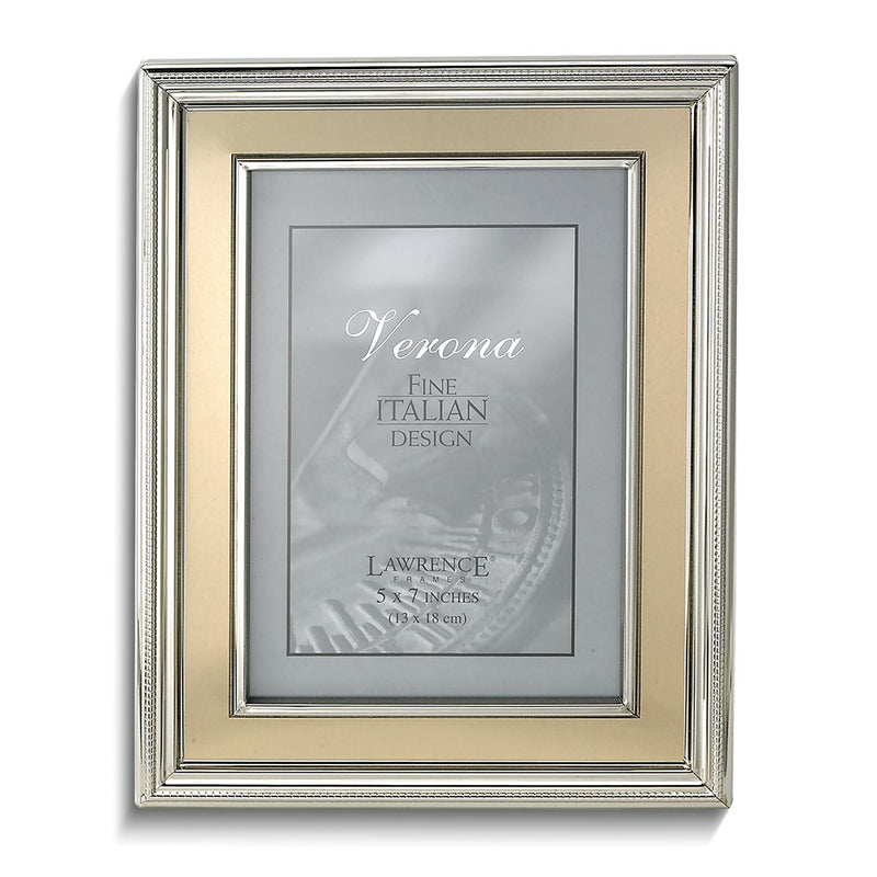 Verona Silver-tone and Gold-tone 5x7 Photo Frame