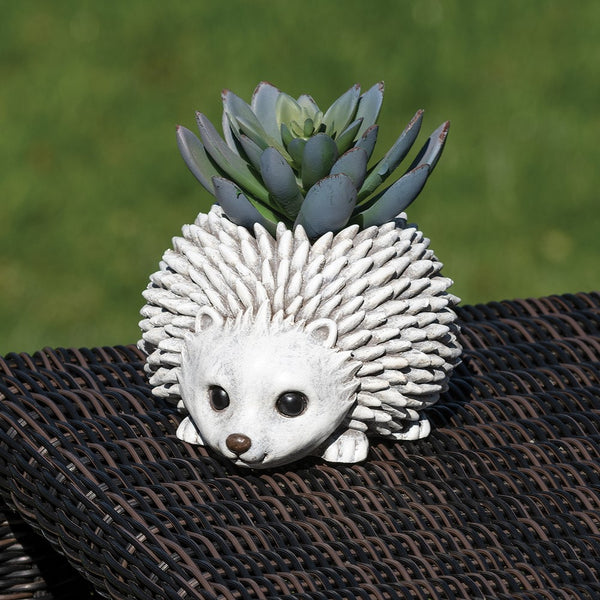 Stone Resin Mini Hedgehog Pudgy Planter