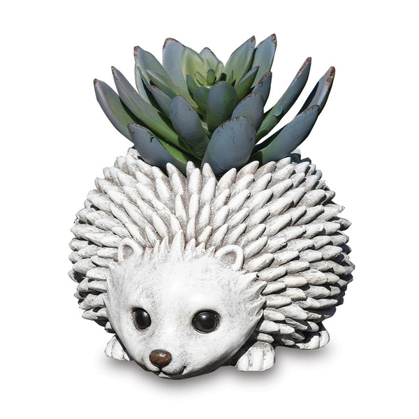 Stone Resin Mini Hedgehog Pudgy Planter