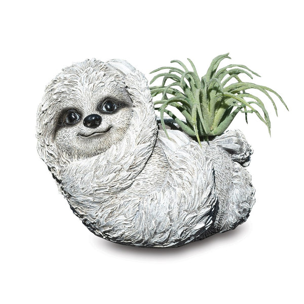 Stone Resin Mini Sloth Pudgy Planter