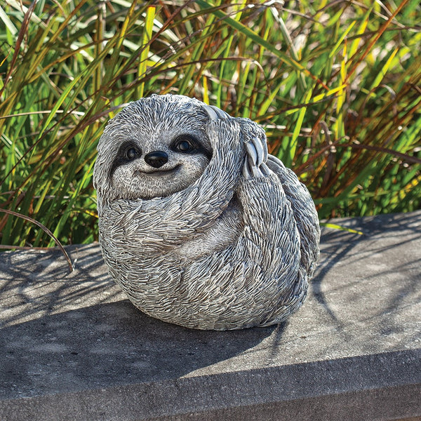 Stone Resin Pudgy Pal Garden Sloth Statue