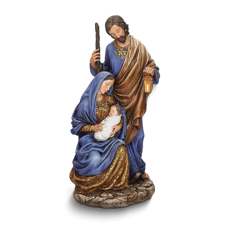 Joseph's Studio Blue Holy Family Resin Figurine